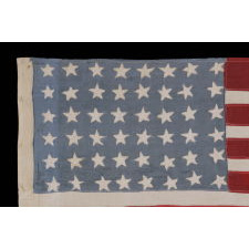 48 STARS ON AN AMERICAN FLAG MADE BY FRENCH RESISTANCE DURING WWII, PRESENTED TO THE 3RD SQUAD OF THE 8TH INFANTRY REGIMENT (MOTORIZED, 4TH INFANTRY DIVISION) FOLLOWING THEIR PARTICIPATION IN THE BATTLE OF NORMANDY, IN GRATITUDE OF THE NATION'S FORTHCOMING LIBERATION IN 1944, A WONDERFUL EXAMPLE