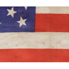 PORTRAIT STYLE PARADE FLAG FROM THE 1884 PRESIDENTIAL CAMPAIGN OF GROVER CLEVELAND, MADE BY CHENEY SILK, MANCHESTER, CT: