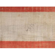 38 STAR ANTIQUE AMERICAN FLAG WITH A TRIPLE-WREATH STYLE MEDALLION CONFIGURATION AND 2 OUTLIERS, ON A LARGE SCALE PARADE FLAG, 1876-1889, COLORADO STATEHOOD