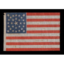 ANTIQUE AMERICAN FLAG WITH 29 WHIMSICAL STARS IN A MEDALLION CONFIGURATION, IOWA STATEHOOD, PRE-CIVIL WAR, 1846-1848