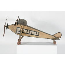 PAINTED WOODEN MODEL OF A FORD TRI-MOTOR AIRPLANE, EXCELLENT FORM AND SURFACE, Ca 1926-1930's