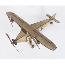 PAINTED WOODEN MODEL OF A FORD TRI-MOTOR AIRPLANE, EXCELLENT FORM AND SURFACE, Ca 1926-1930's