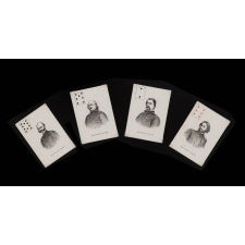 EXCEPTIONALLY RARE COMPLETE DECK OF CIVIL WAR PERIOD PATRIOTIC PLAYING CARDS FEATURING 52 UNION GENERALS, PUBLISHED BY MORTIMER NELSON IN NEW YORK, 1863