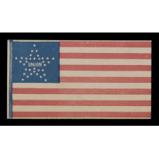 34 STAR AMERICAN FLAG COVER WITH A GREAT STAR PATTERN SURROUNDING THE WORD "UNION," OPENING YEARS OF THE CIVIL WAR, 1861-63, KANSAS STATEHOOD