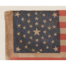 38 STARS IN A "SUMMER SKY" MEDALLION, A RARE EXAMPLE, COLORADO STATEHOOD, 1876-1889