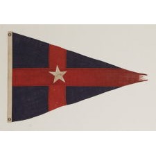 NEW YORK YACHT CLUB BURGEE, CA 1875-1895, A VERY RARE FIND FROM THE LATE 19TH CENTURY