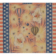 PATRIOTIC, 4TH OF JULY THEMED BREAD WRAPPER WITH BALLOONS & FIREWORKS, STURM'S SPLENDID BREAD, NEW YORK CITY, 1915