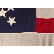 48 STARS ON AN ANTIQUE AMERICAN FLAG DESIGNED AND COMMISSIONED BY WAYNE WHIPPLE, AN EXTRAORDINARY DESIGN AND ONE OF JUST TWO KNOWN EXAMPLES WITH PIECED-AND-SEWN CONSTRUCTION, 1909-1912