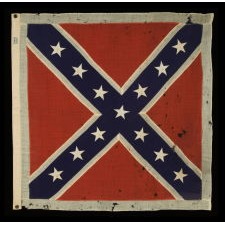 CONFEDERATE SOUTHERN CROSS “BATTLE FLAG”, A RARE, UNUSUALLY ACCURATE, AND GRAPHICALLY PLEASING OF THE REUNION PERIOD, MADE BY ANNIN IN NEW YORK CITY, CA 1912-1920's