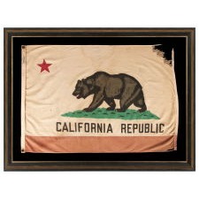 VINTAGE CALIFORNIA STATE "BEAR" FLAG, MADE BY AMERICAN FLAG & BANNER CO., CA 1946-1960's