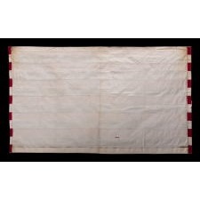 WWII AMERICAN FLAG WITH AN ELONGATED PROFILE, A SKY BLUE CANTON, AND 48 SIX-POINTED STARS WITH STAR-OF-DAVID PROFILES; PROBABLY MADE IN FRANCE OR BELGIUM TO WELCOME U.S. TROOPS FOLLOWING LIBERATION FROM THE GERMANS, CIRCA 1944, AN EXCEPTIONAL EXAMPLE