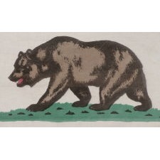VINTAGE CALIFORNIA STATE "BEAR FLAG" WITH ENDEARING WEAR, CIRCA 1960-1980