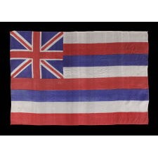 HAWAIIAN PARADE FLAG, CA 1893-1920's, PRE-STATEHOOD, A RARE EXAMPLE IN THIS EARLY PERIOD