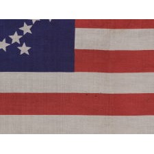 48 STARS ON AN ANTIQUE AMERICAN FLAG DESIGNED AND COMMISSIONED BY WAYNE WHIPPLE, 1911-1912, A RARE AND HIGHLY DESIRED, SILK EXAMPLE