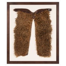 EXCEPTIONAL, BLONDE, WOOLY, ANGORA CHAPS, Circa 1880-1920