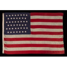 45 STAR ANTIQUE AMERICAN FLAG, CIRCA 1896-1908, SPANISH-AMERICAN WAR ERA, UTAH STATEHOOD