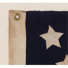 44 STAR JACK, PROBABLY MADE FOR USE ON A PRIVATE YACHT, BUT POSSIBLY FOR U.S. NAVY PURPOSE; POSSIBLY MADE BY J.S. OBERHOLZER OF PHILADELPHIA, CIRCA 1890-1896; REFLECTS THE PERIOD OF WYOMING STATEHOOD