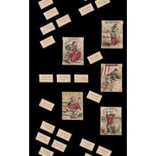 “VISIT TO CAMP,” AN EXTRAORDINARILY RARE CARD GAME BY McLAUGHLIN BROTHERS OF NEW YORK, CIRCA 1871