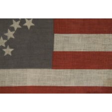 48 STARS ON AN ANTIQUE AMERICAN FLAG DESIGNED AND COMMISSIONED BY WAYNE WHIPPLE, 1910-1912, A RARE AND HIGHLY DESIRED EXAMPLE