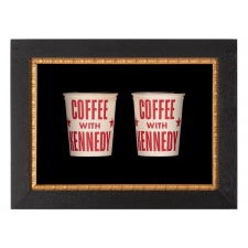 "COFFEE WITH KENNEDY” TWO CUPS FROM THE JOHN F. KENNEDY PRESIDENTIAL CAMPAIGN OF 1960