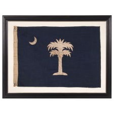 SOUTH CAROLINA PALMETTO / STATE FLAG, A WONDERFUL, SMALL SCALE, EXAMPLE, PROBABLY MADE FOR EVENTS IN CHARLESTON BETWEEN 1890-1899
