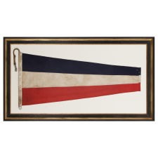 U.S. NAVY FORMATION PENNANT, MADE AT MARE ISLAND, CALIFORNIA DURING WWII, SIGNED AND DATED 1943