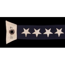 U.S. NAVY COMMISSION PENNANT WITH 7 STARS, A 5 FT. EXAMPLE, circa WWII ERA