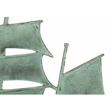 EARLY WEATHERVANE, IN THE FORM OF A CLIPPER SHIP, WITH EXCEPTIONAL, UNTOUCHED SURFACE, FOUND IN MICHIGAN, circa 1850