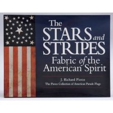 ANTIQUE AMERICAN FLAG WITH 13 STARS ARRANGED IN 6-POINTED GREAT STAR / STAR OF DAVID PATTERN, OF A TYPE MADE FOR THE 1876 CENTENNIAL OF AMERICAN INDEPENDENCE, WORN AND HAND-INSCRIBED BY THE OWNER IN 1896, IN SALEM, MASSACHUSETTS, IN CELEBRATION OF THE VICTORY OF REPUBLICAN PRESIDENT-ELECT WILLIAM McKINLEY; FORMERLY IN THE COLLECTION OF RICHARD PIERCE