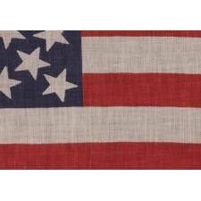 45 STARS ON AN ANTIQUE AMERICAN PARADE FLAG WITH A MEDALLION CONFIGURATION, A RARE FEATURE IN THIS PERIOD, 1896-1908, UTAH STATEHOOD