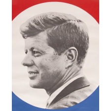 LARGE & EXCEPTIONAL JOHN F. KENNEDY PRESIDENTIAL CAMPAIGN POSTER WITH “A TIME FOR GREATNESS” SLOGAN, 1960