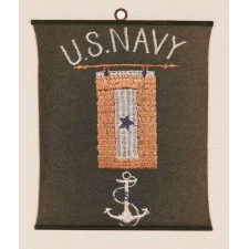 VERY SCARCE WWI SON-IN-SERVICE BANNER FOR A UNITED STATES NAVYMAN