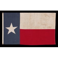 VINTAGE FLAG OF THE REPUBLIC OF TEXAS, WHICH BECAME THE TEXAS STATE FLAG, MADE CIRCA 1930 – 1950’s