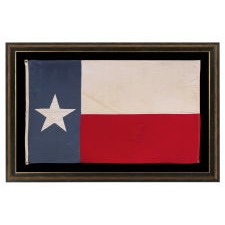 VINTAGE FLAG OF THE REPUBLIC OF TEXAS, THAT BECAME THE TEXAS STATE FLAG, MADE BY DECORATORS, INC. OF BRAZIL, INDIANA, [LATER KNOWN AS THE “OLD GLORY DECORATING COMPANY”], MOST LIKELY FOR THE 1936 CENTENNIAL OF THE REPUBLIC OF TEXAS AS AN INDEPENDENT NATION, OR FOR THE 1945 CENTENNIAL OF TEXAS STATEHOOD