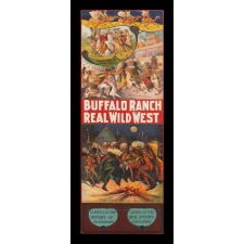 EXCEPTIONAL THREE-SHEET BROADSIDE FOR HUNT BROS. CIRCUS & WILD WEST SHOW, circa 1900-1910