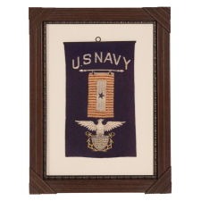 VERY SCARCE WWI SON-IN-SERVICE BANNER FOR A COMMISSIONED, U.S. NAVY OFFICER