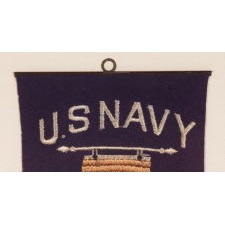 VERY SCARCE WWI SON-IN-SERVICE BANNER FOR A COMMISSIONED, U.S. NAVY OFFICER