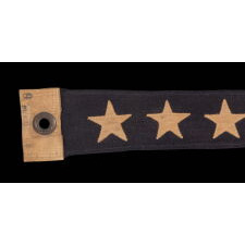 “NO. 6” U.S. NAVY COMMISSION PENNANT WITH 7 STARS, MADE SOMETIME DURING THE WWI - WWII ERA (1917-1945), WITH ENDEARING WEAR