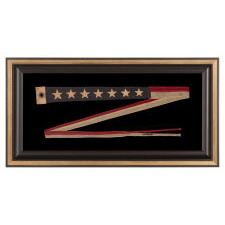 “NO. 6” U.S. NAVY COMMISSION PENNANT WITH 7 STARS, MADE SOMETIME DURING THE WWI - WWII ERA (1917-1945), WITH ENDEARING WEAR