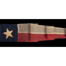 7 STAR, ENTIRELY HAND-SEWN, U.S. NAVY COMMISSION PENNANT OF THE CIVIL WAR ERA, THE SMALLEST, MID-19TH CENTURY EXAMPLE I HAVE EVER ENCOUNTERED, AND THE ONLY PRE-1900 EXAMPLE THAT I KNOW OF IN THIS STAR COUNT, circa 1861-1865