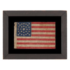 29 STAR ANTIQUE AMERICAN FLAG WITH A DOUBLE-WREATH STYLE MEDALLION CONFIGURATION, MEXICAN WAR ERA, 1846-48; REFLECTS THE ADDITION OF IOWA AS THE 29TH STATE