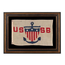 UNITED STATES SHIPPING BOARD FLAG, AN EXTREMELY SCARCE AND BEAUTIFUL, NAUTICAL DESIGN, MADE SOMETIME BETWEEN WWI (U.S. INVOLVEMENT 1917-18) AND 1934