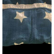 ANTIQUE AMERICAN FLAG WITH 28 STARS, REFLECTS THE ADDITION OF TEXAS TO THE UNION AS THE 28TH STATE IN 1845; ONE OF THE RAREST STAR COUNTS IN AMERICAN HISTORY, OFFICIAL FOR JUST ONE YEAR (1845-46), MEXICAN WAR ERA