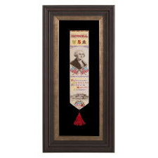 STEVENSGRAPH BOOKMARK, WITH A PORTRAIT OF GEORGE WASHINGTON, MADE FOR THE 1876 CENTENNIAL INTERNATIONAL EXPOSITION IN PHILADELPHIA BY THOMAS STEVENS, WHO INVENTED THE PROCESS FOR PRODUCING THEM