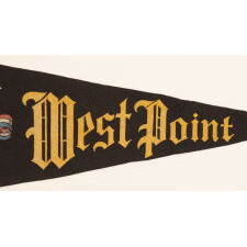 WEST POINT PENNANT OF THE WWI – WWII ERA (circa 1918 – 1945), WITH GREAT COLORS & GRAPHICS