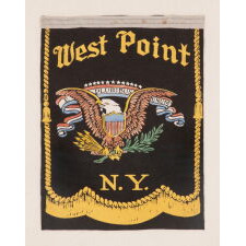 WEST POINT WINDOW BANNER OF THE WWI – WWII ERA (1917-1945), WITH STRONG COLORS & GRAPHICS