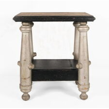 SUBSTANTIAL CANNON-LEG TABLE [ALTER] FROM THE GREGG POST OF THE GRAND ARMY OF THE REPUBLIC (G.A.R.) IN BELLFONTE, PENNSYLVANIA, MADE BY CHARLES J. NAYLOR OF PHILDELPHIA, ACTIVE 1870-1913