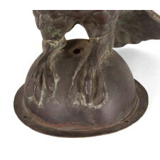PILOT HOUSE / TRADE EAGLE ON A HALF-GLOBE PERCH, HAND-MADE OF MOLDED COPPER, LIKELY ON AN IRON FRAMEWORK, circa 1860-1890
