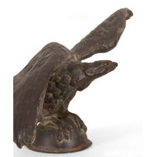 PILOT HOUSE / TRADE EAGLE ON A HALF-GLOBE PERCH, HAND-MADE OF MOLDED COPPER, LIKELY ON AN IRON FRAMEWORK, circa 1860-1890