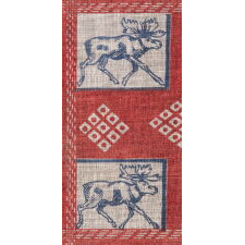 UNUSUAL AND GRAPHIC, RED BANDANNA-STYLE PARADE FLAG FROM TEDDY ROOSEVELT'S 1912 “BULL MOOSE CAMPAIGN”